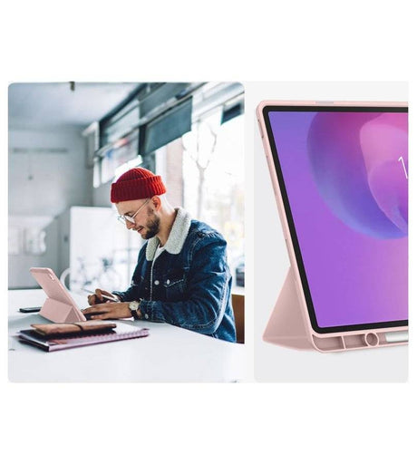 Калъф за Lenovo Idea Tab Plus 12.1 TB-361, Tech-Protect SC Pen Case, Розов (8)