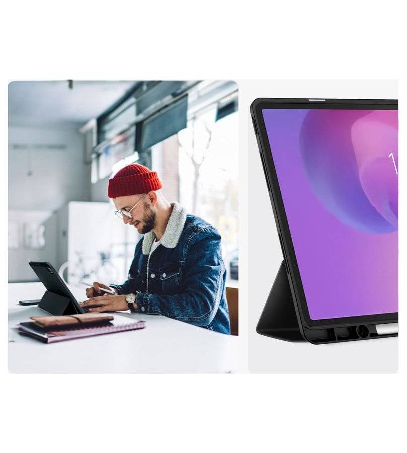 Калъф за Lenovo Idea Tab Plus 12.1 TB-361, Tech-Protect SC Pen Case, Черен (8)