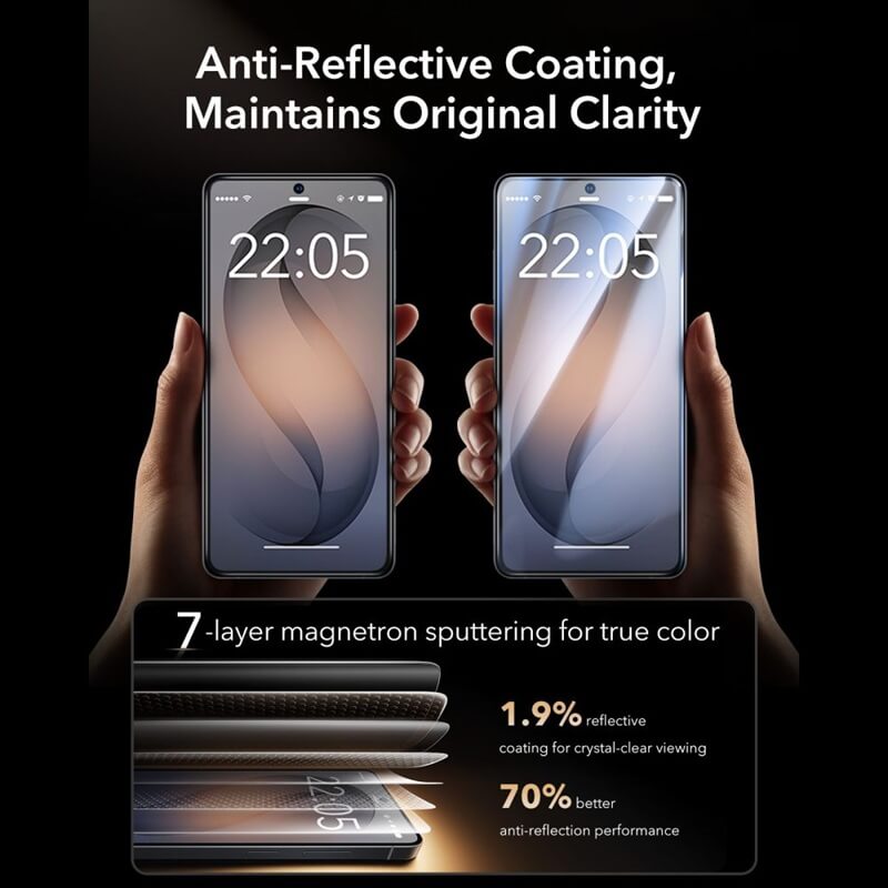 Протектор за Samsung S26 Ultra, ESR Ultrafit Armorite Pro Glass, Прозрачен (5)