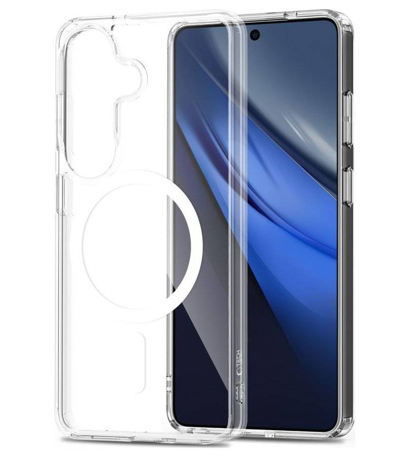 Magsafe Калъф за Samsung S26 Plus, Tech-Protect Hybrid FlexAir Clear Case, Прозрачен (2)