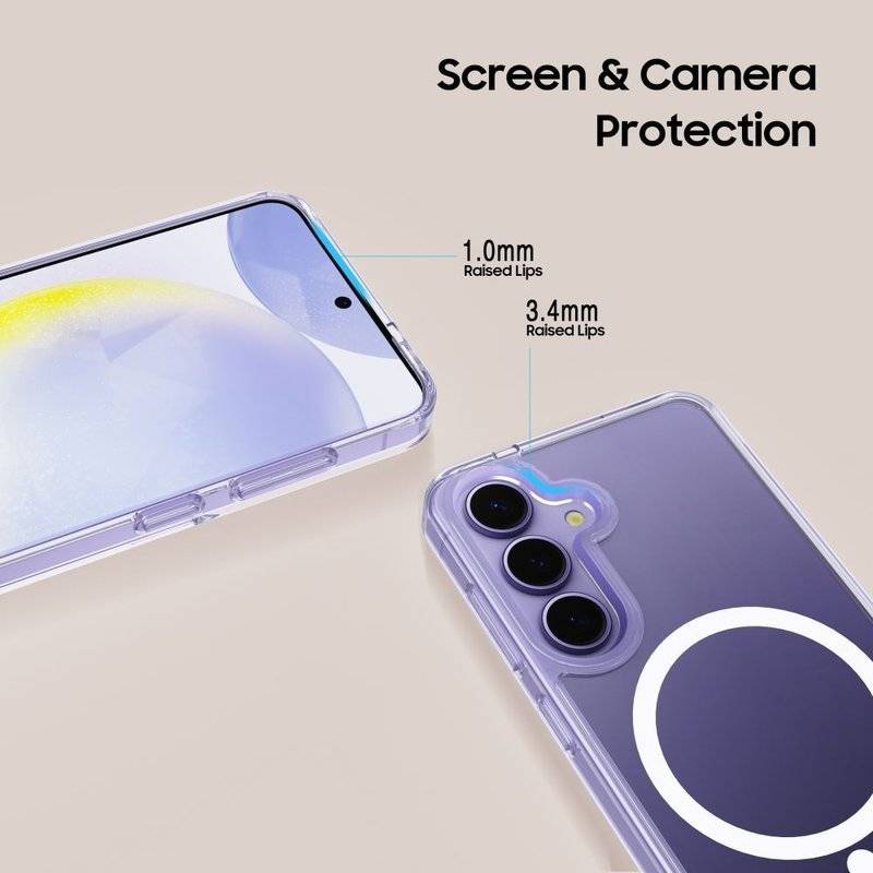 Magsafe Калъф за Samsung A57, Tech-Protect Hybrid FlexAir Clear Case, Прозрачен (5)