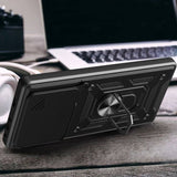Калъф с Предпазител за Камера и Стойка за Xiaomi Poco M8 Pro, Tech-Protect CamShield Pro Case, Черен (5)