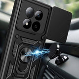 Калъф с Предпазител за Камера и Стойка за Xiaomi Poco M8 Pro, Tech-Protect CamShield Pro Case, Черен (4)