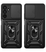 Калъф с Предпазител за Камера и Стойка за Samsung A57, Tech-Protect CamShield Pro Case, Черен (2)