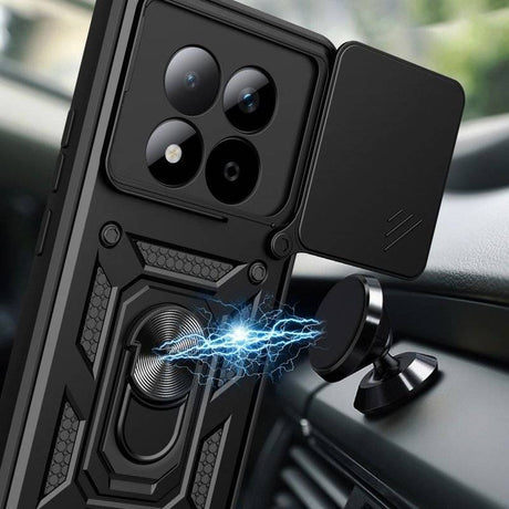 Калъф с Предпазител за Камера и Стойка за Xiaomi Redmi Note 15 Pro 5G, Tech-Protect CamShield Pro Case, Черен (4)
