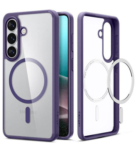 Magsafe Калъф за Samsung S26, Spigen Ultra Hybrid Case, Лилав (2)