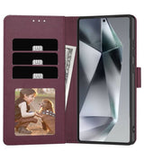 Кожен Калъф с Джобове за Samsung S26 Ultra, Tech-Protect Wallet Book Case, Бордо (2)