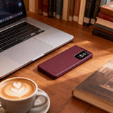 Активен Калъф за Samsung S26 Ultra, Tech-Protect Smart Wallet Book Case, Бордо (5)