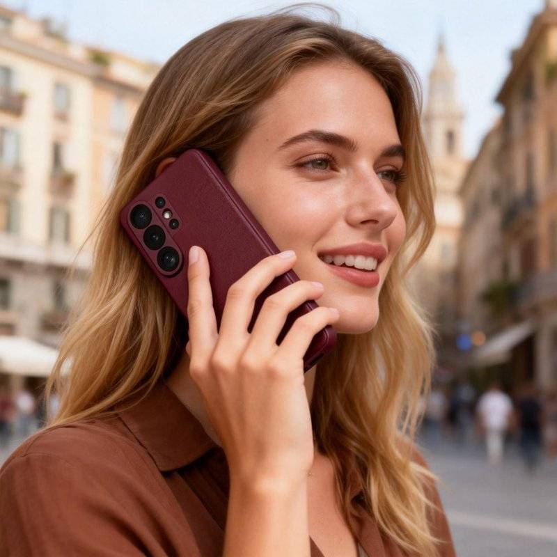 Активен Калъф за Samsung S26 Ultra, Tech-Protect Smart Wallet Book Case, Бордо (4)