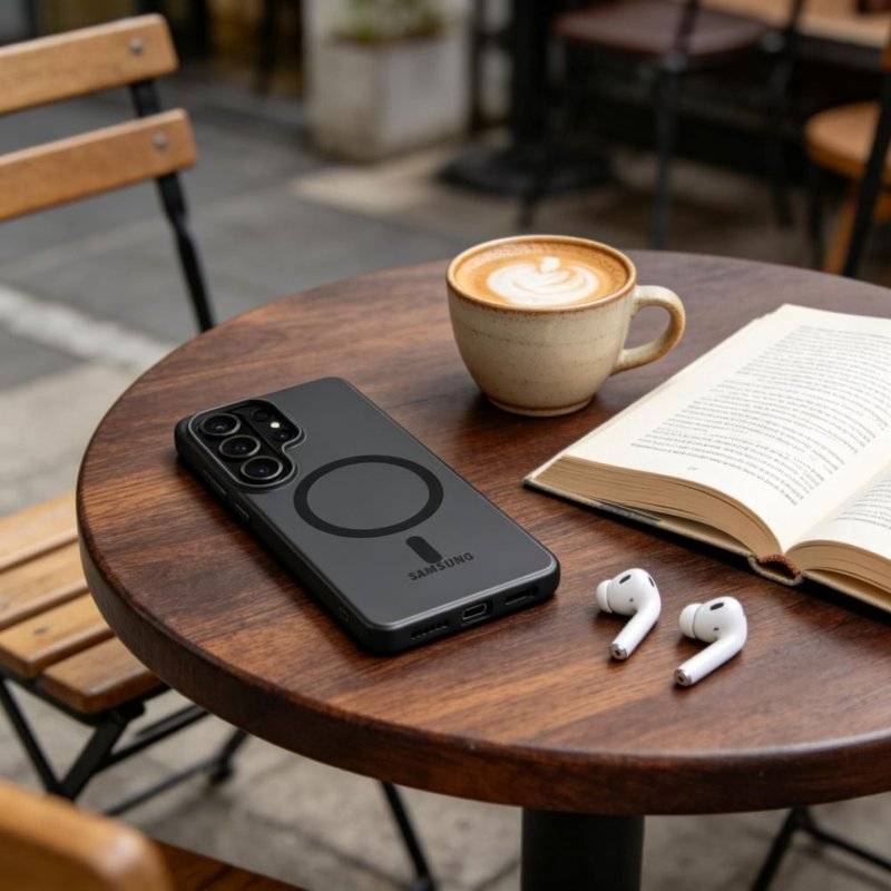 Magsafe Тънък Калъф за Samsung S26 Ultra, Tech-Protect Magslim Case, Черен (6)
