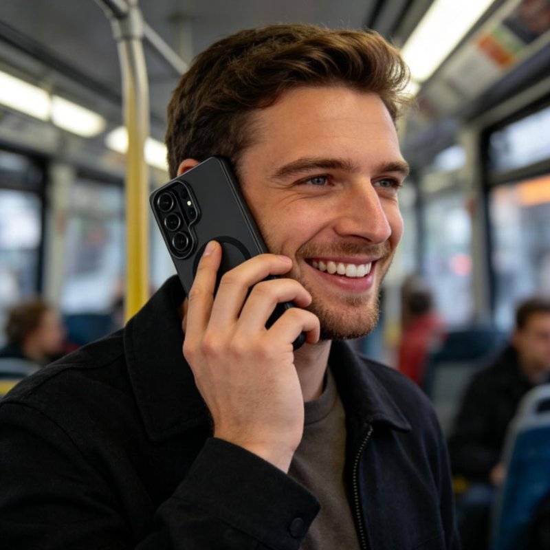 Magsafe Тънък Калъф за Samsung S26 Ultra, Tech-Protect Magslim Case, Черен (5)