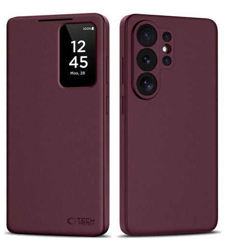 Активен Калъф за Samsung S26 Ultra, Tech-Protect Smart Wallet Book Case, Бордо