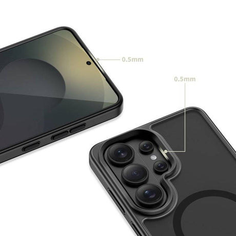 Magsafe Калъф с Поставка за Samsung S26 Ultra, Tech-Protect Magrack Case, Черен (3)