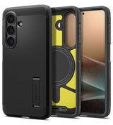 Magsafe Противоударен Калъф за Samsung S26 Plus, Spigen Tough Armor Case, Черен