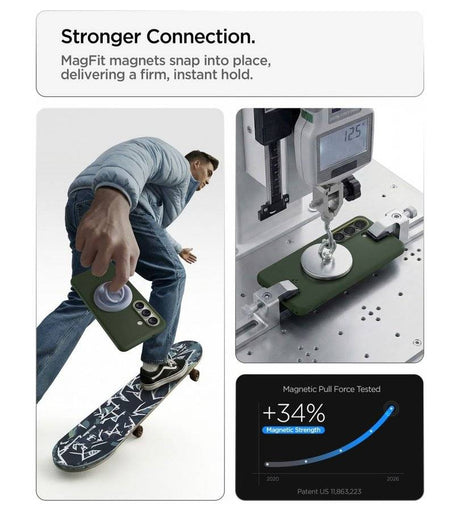 Magsafe Калъф за Samsung S26, Spigen Nano Pop Case, Зелен (10)