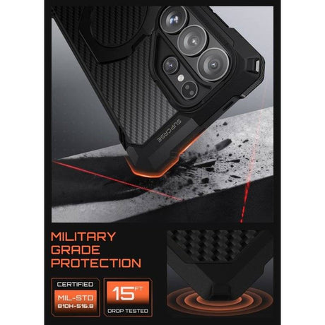 Magsafe Калъф за Samsung S26 Ultra, Supcase UB Grip Mag Aramid Case, Черен (5)