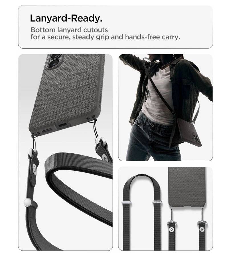 Противоударен Калъф за Samsung S26, Spigen Liquid Air Marble Gray Case, Сив (11)