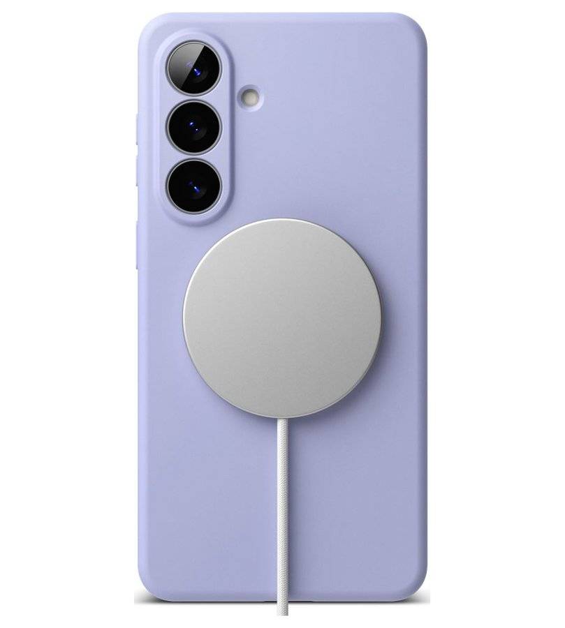 Magsafe Калъф за Samsung S26 Plus, Ringke Silicone Magnetic Case, Лилав (4)