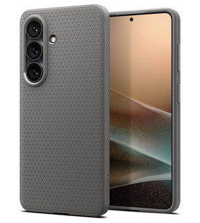 Противоударен Калъф за Samsung S26, Spigen Liquid Air Marble Gray Case, Сив