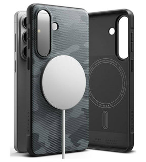 Magsafe Противоударен Калъф за Samsung S26, Ringke Onyx Magnetic Camo Case, Черен