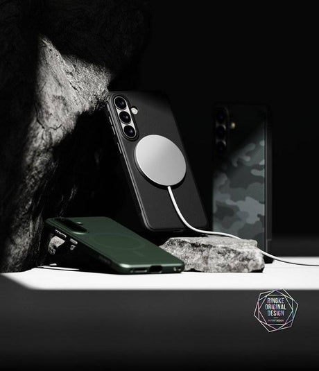 Magsafe Противоударен Калъф за Samsung S26, Ringke Onyx Magnetic Camo Case, Черен (4)