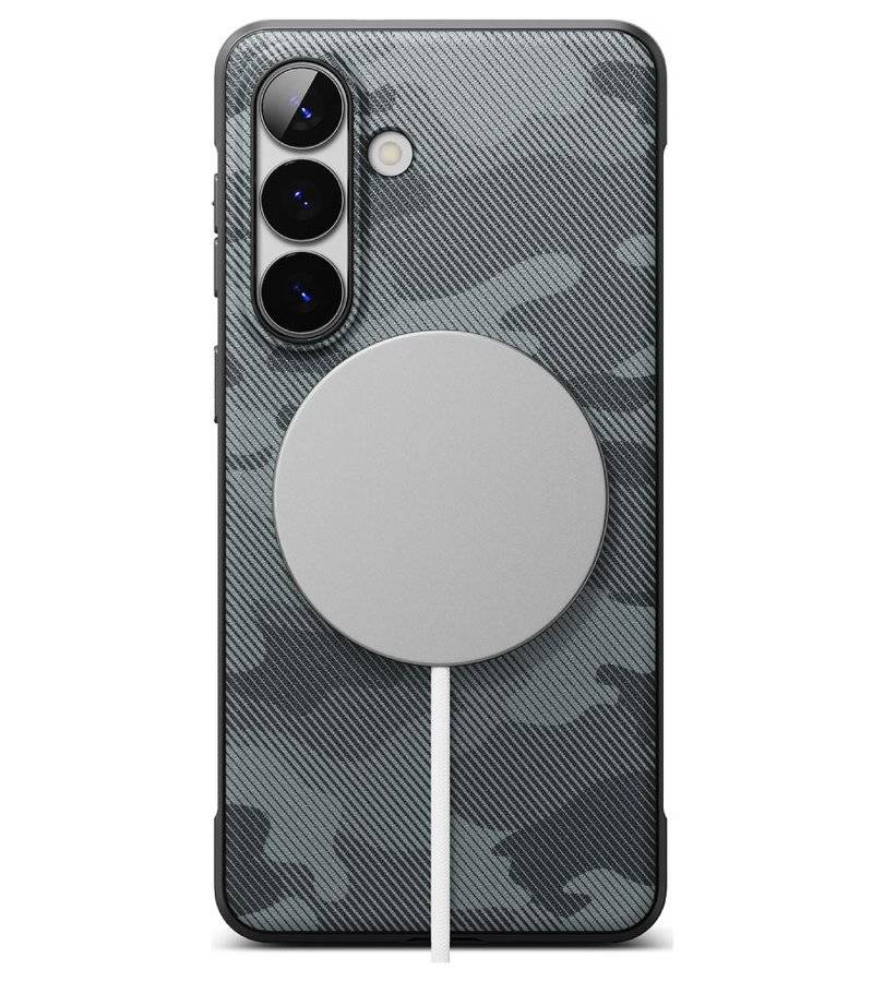 Magsafe Противоударен Калъф за Samsung S26, Ringke Onyx Magnetic Camo Case, Черен (3)