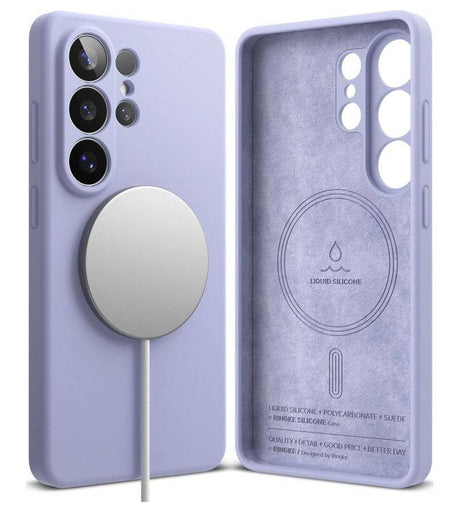 Magsafe Калъф за Samsung S26 Ultra, Ringke Silicone Magnetic Case, Лилав (2)