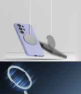Magsafe Калъф за Samsung S26 Ultra, Ringke Silicone Magnetic Case, Лилав (6)