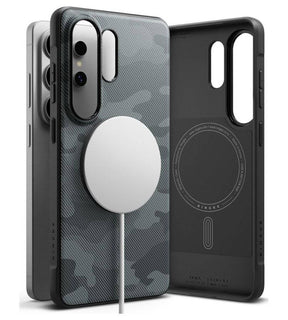 Magsafe Противоударен Калъф за Samsung S26 Ultra, Ringke Onyx Magnetic Camo Case, Черен