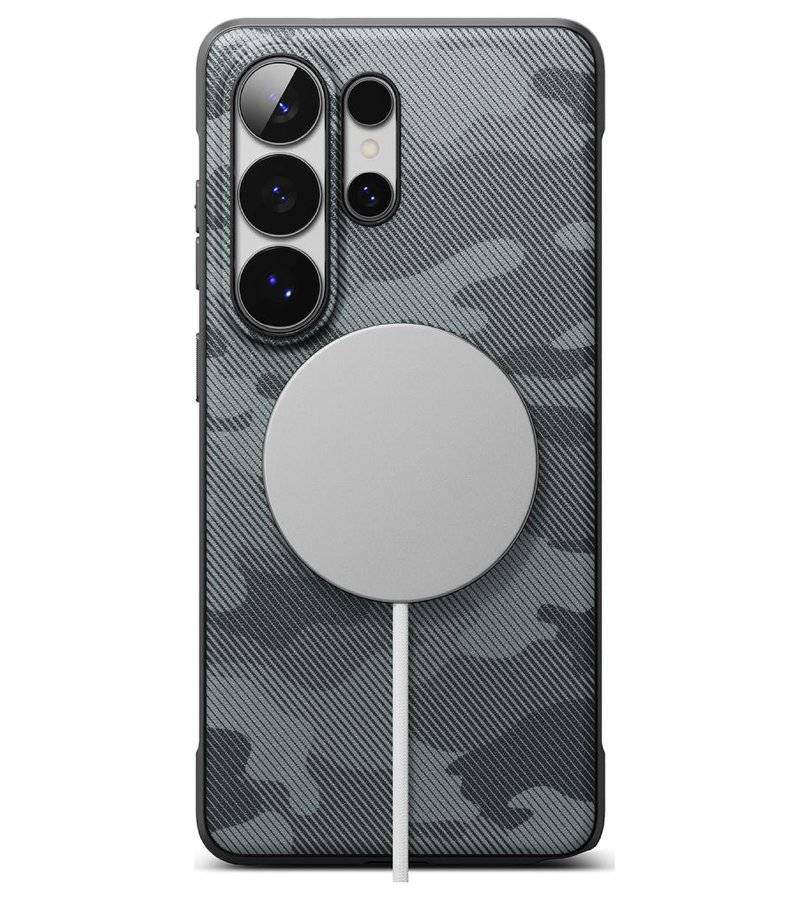 Magsafe Противоударен Калъф за Samsung S26 Ultra, Ringke Onyx Magnetic Camo Case, Черен (3)