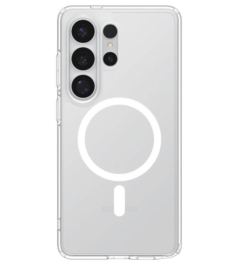 Magsafe Калъф за Samsung S26 Ultra, Spigen Ultra Hybrid White Case, Прозрачен (2)
