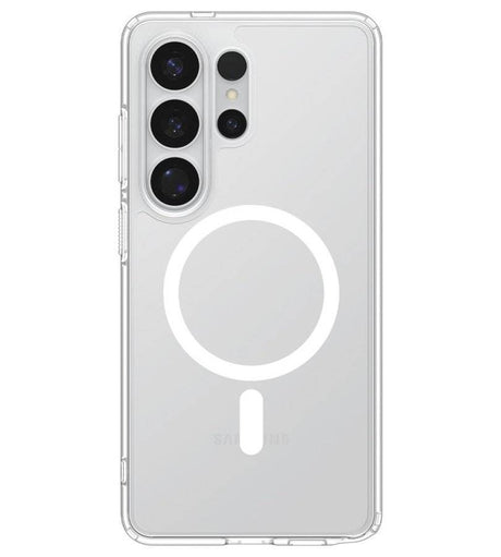 Magsafe Калъф за Samsung S26 Ultra, Spigen Ultra Hybrid White Case, Прозрачен (2)