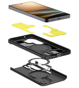 Magsafe Противоударен Калъф за Samsung S26 Ultra, Spigen Tough Armor Case, Зелен (5)