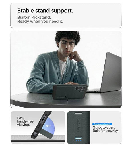 Magsafe Противоударен Калъф за Samsung S26 Ultra, Spigen Tough Armor Case, Зелен (10)