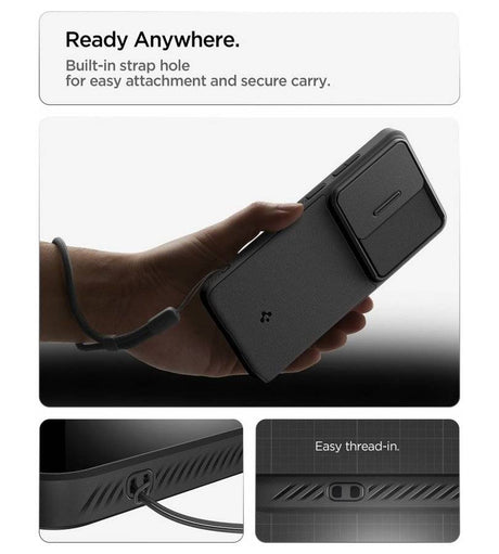 Противоударен Калъф за Samsung S26 Ultra, Spigen Optik Armor Case, Черен (9)