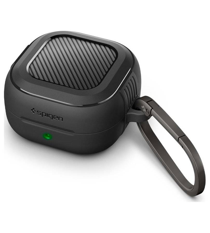 Противоударен Калъф за Слушалки Samsung Buds 4 Pro/ 4, Spigen Rugged Armor Case, Черен (4)