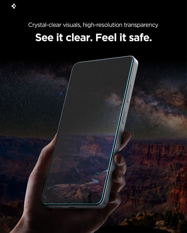 Затъмняващ Протектор за Samsung S26, Spigen Privacy Glass tR EZ Fit 2бр., Черен (13)