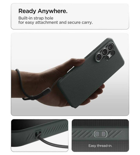Magsafe Калъф за Samsung S26 Ultra, Spigen Liquid Air Mag Fit Abyss Green Case, Зелен (10)