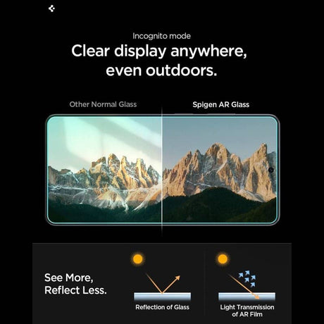 Противозаслепяващ Протектор за Samsung S26 Ultra, Spigen EZ Fit Pro Anti Reflection Glass tR 2бр., Прозрачен (7)