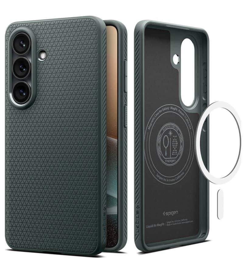 Magsafe Калъф за Samsung S26 Plus, Spigen Liquid Air Mag Fit Abyss Green Case, Зелен (2)