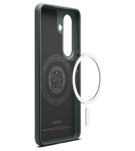 Magsafe Калъф за Samsung S26 Plus, Spigen Liquid Air Mag Fit Abyss Green Case, Зелен (6)