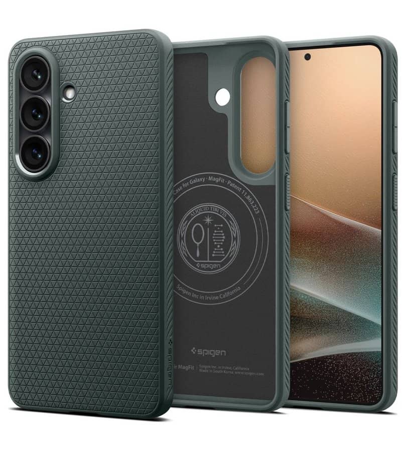 Magsafe Калъф за Samsung S26 Plus, Spigen Liquid Air Mag Fit Abyss Green Case, Зелен