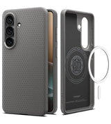 Magsafe Калъф за Samsung S26 Plus, Spigen Liquid Air Mag Fit Marble Gray Case, Сив (2)