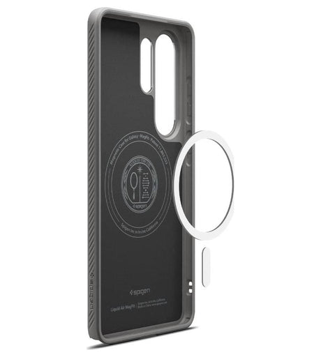 Magsafe Калъф за Samsung S26 Ultra, Spigen Liquid Air Mag Fit Marble Gray Case, Сив (7)