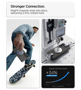 Magsafe Калъф за Samsung S26 Plus, Spigen Liquid Air Mag Fit Marble Gray Case, Сив (8)