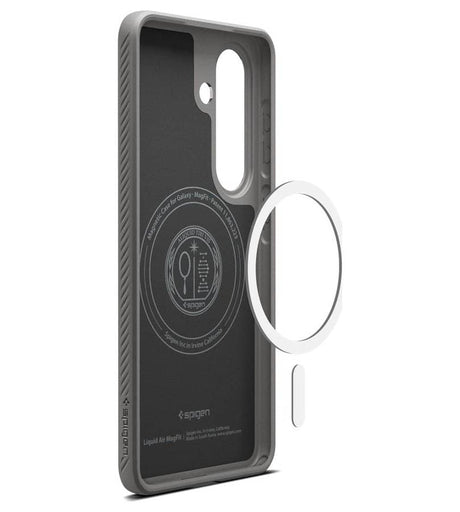 Magsafe Калъф за Samsung S26 Plus, Spigen Liquid Air Mag Fit Marble Gray Case, Сив (7)