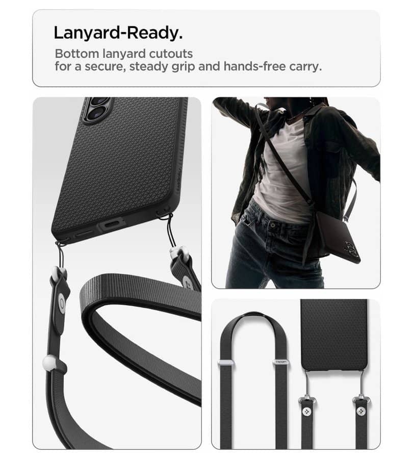 Magsafe Калъф за Samsung S26 Plus, Spigen Liquid Air Mag Fit Matte Black Case, Черен (12)