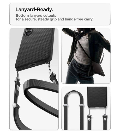 Magsafe Калъф за Samsung S26 Plus, Spigen Liquid Air Mag Fit Matte Black Case, Черен (12)