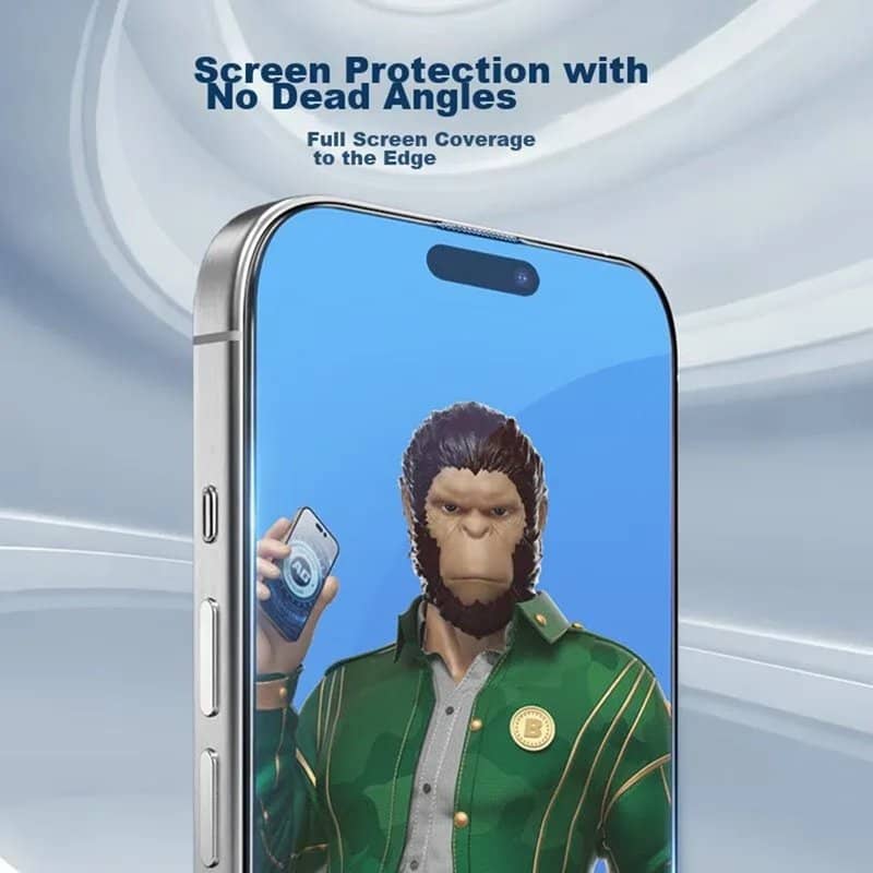 Матов Стъклен Протектор за iPhone Air, Blueo Matte 5D Glass, Прозрачен (3)