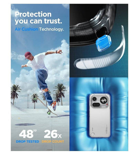 Противоударен Калъф за Nothing phone 4A Pro, Spigen Ultra Hybrid Case, Прозрачен (5)